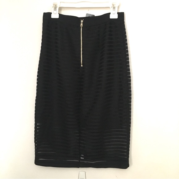 Bebe Shadow Stripe Midi Skirt - Picture 2 of 6